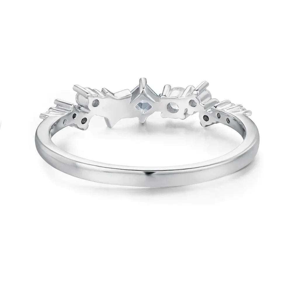 Star Inlaid Cubic Zirconia Ring