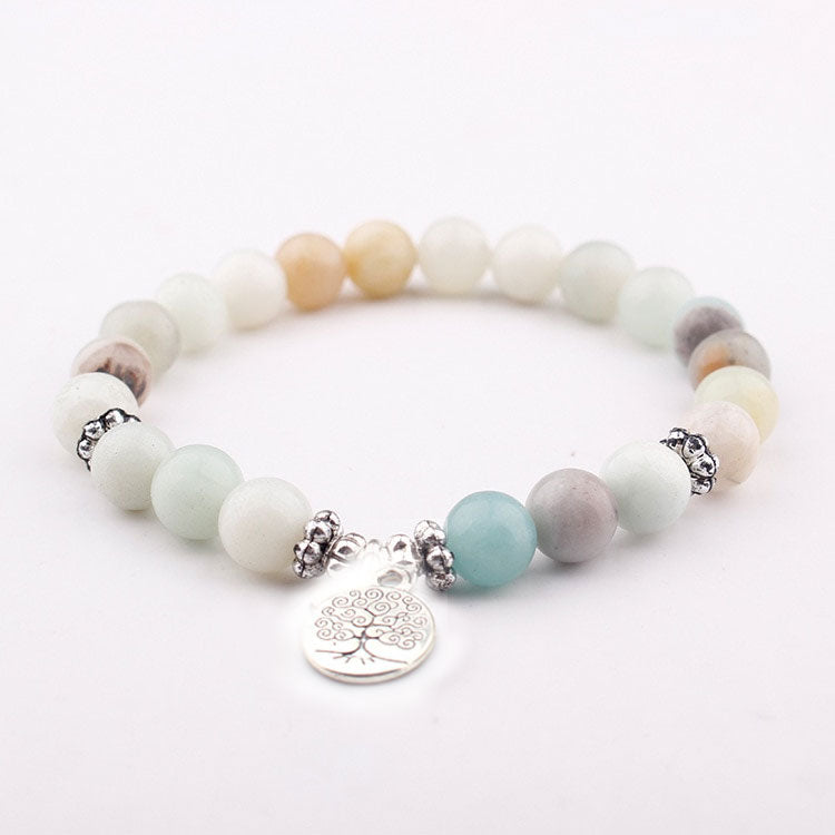 Namaste Mala Meditation and Healing Bracelet Natural Amazonite