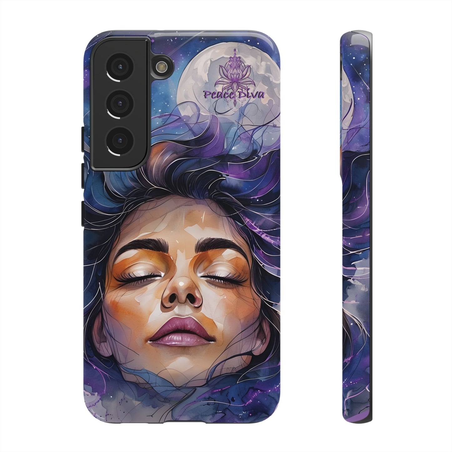 Peace Diva Artistic Phone Case - Peaceful Dreamer Design for Cosmic Vibes