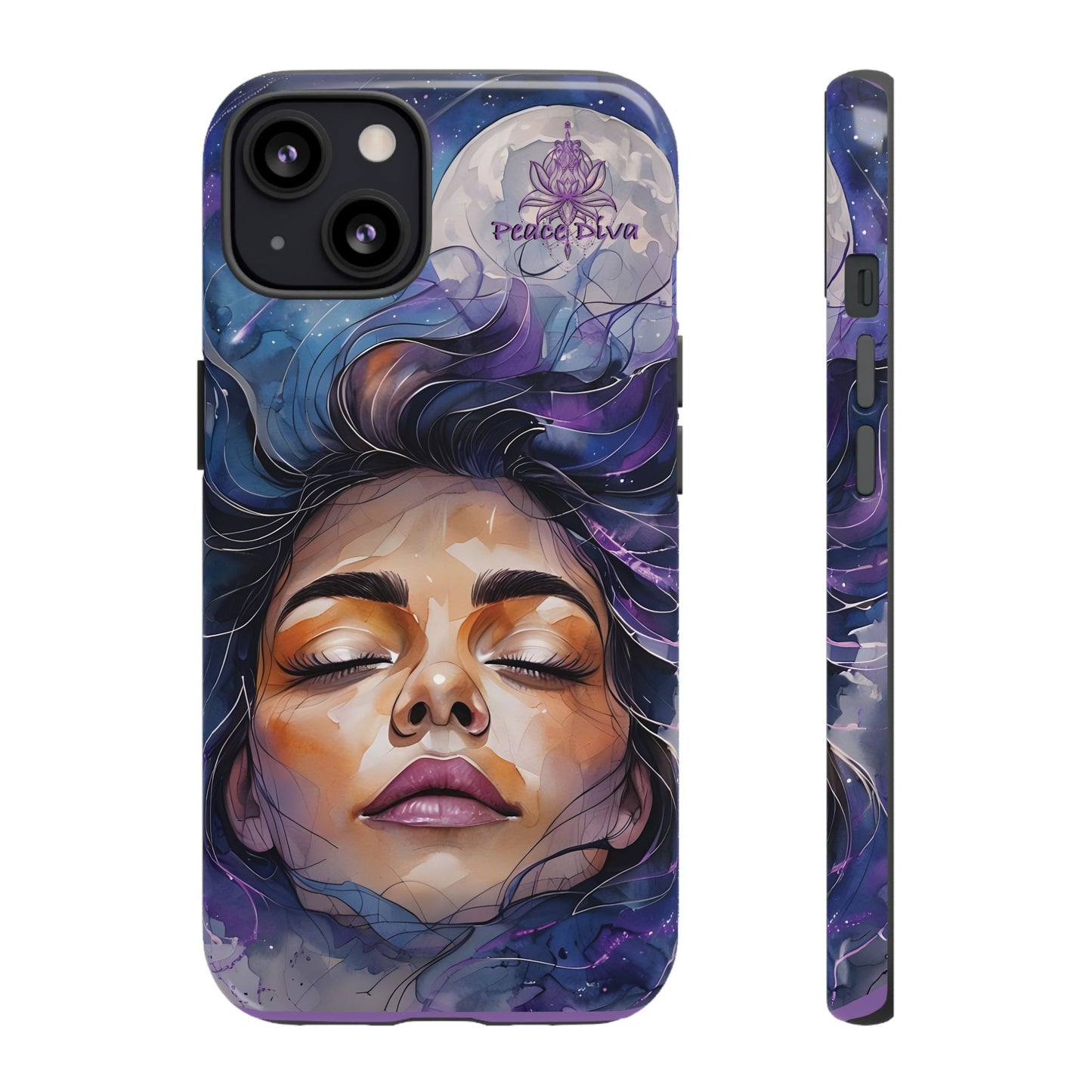 Peace Diva Artistic Phone Case - Peaceful Dreamer Design for Cosmic Vibes
