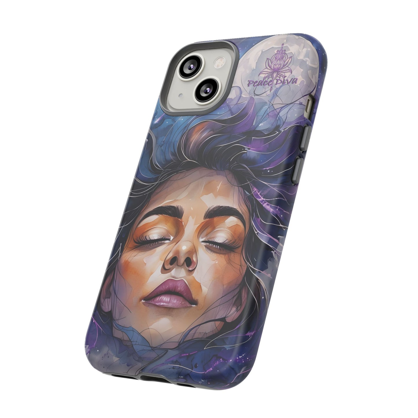 Peace Diva Artistic Phone Case - Peaceful Dreamer Design for Cosmic Vibes