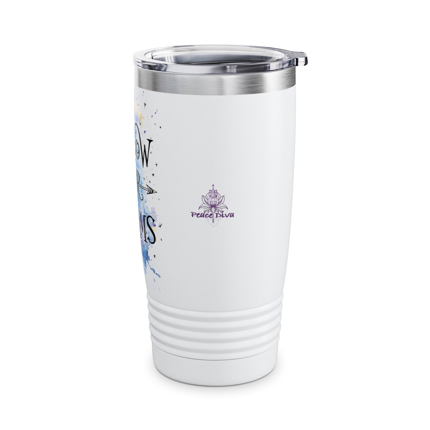 Follow Your Dreams 20oz Tumbler — Inspirational Travel Mug with Watercolor Design