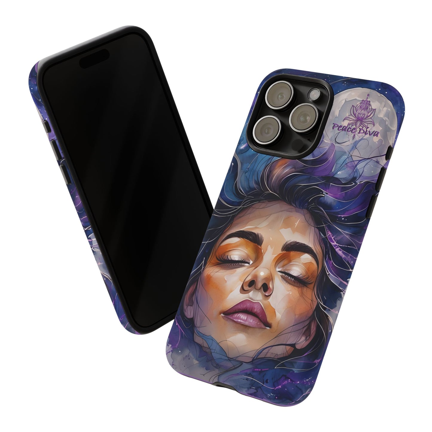 Peace Diva Artistic Phone Case - Peaceful Dreamer Design for Cosmic Vibes