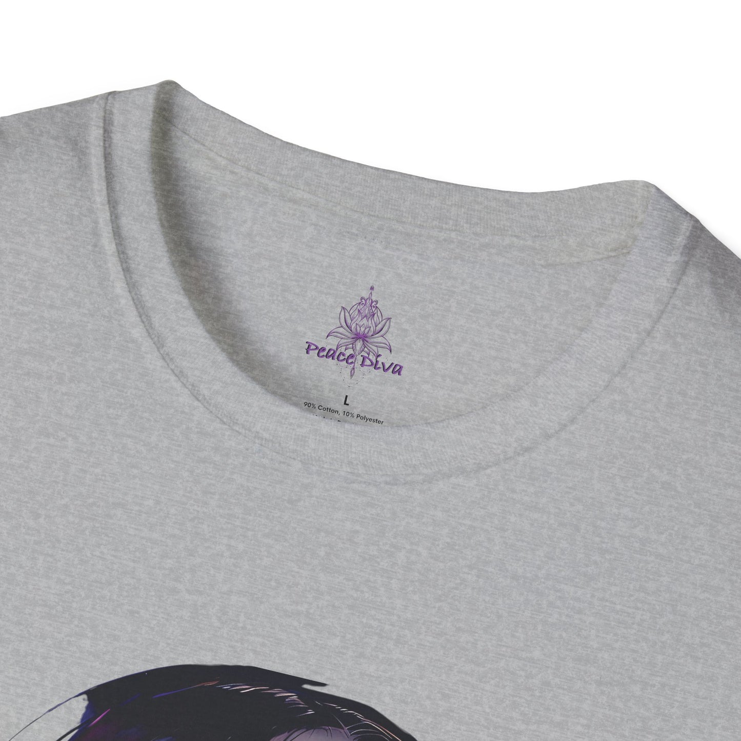 Peace Diva Artistic Unisex Softstyle T-Shirt - Cosmic Inspiration