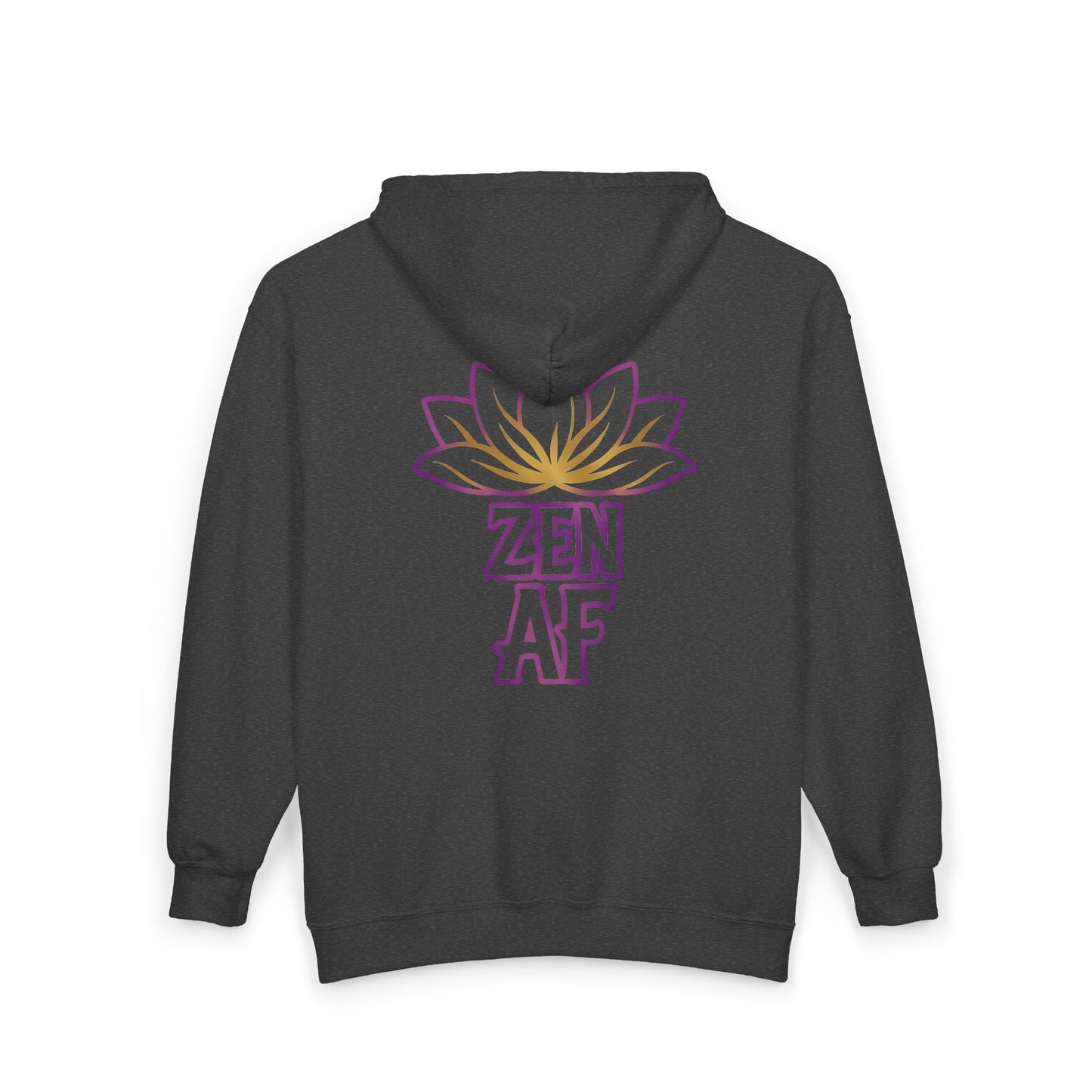 Zen AF Peace Diva Zip Hoodie — Lotus Meditation Full-Zip Sweatshirt