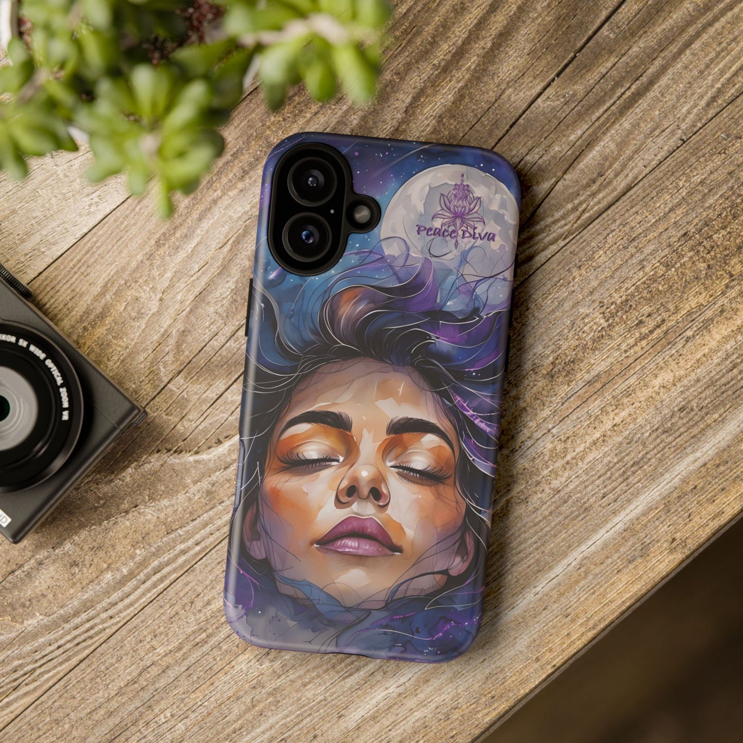 Peace Diva Artistic Phone Case - Peaceful Dreamer Design for Cosmic Vibes
