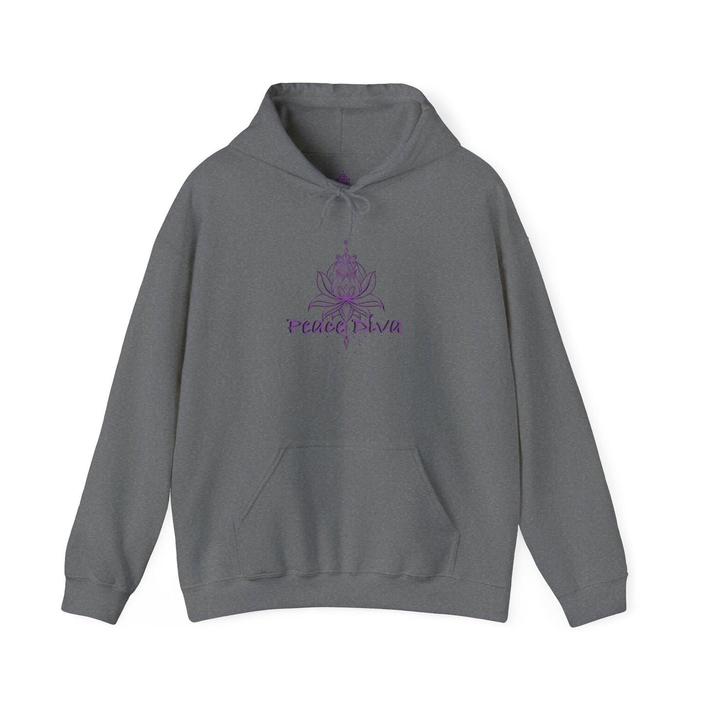 Peace Diva Hooded Sweatshirt - Unisex Heavy Blend™ - Cozy & Chic for Mindfulness and Self-Expression