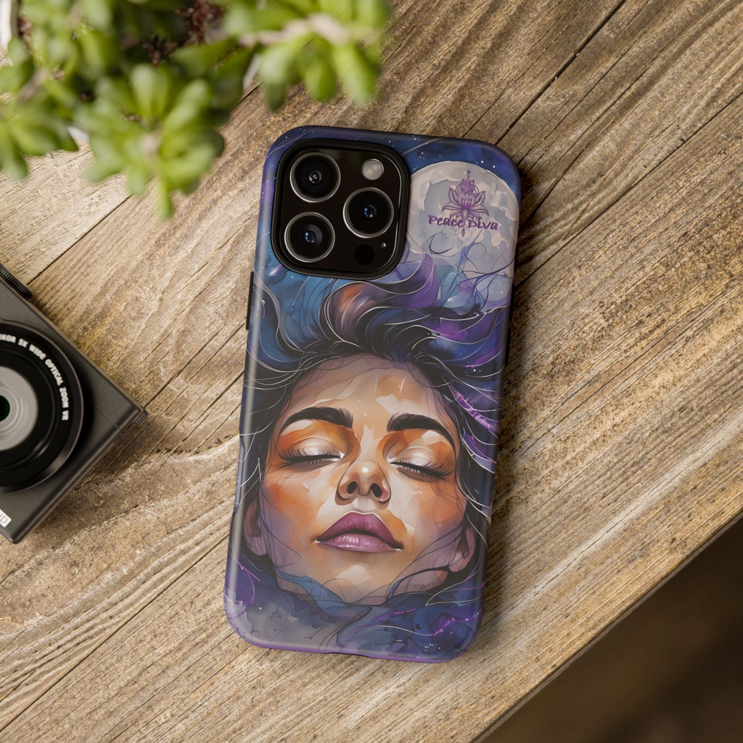 Peace Diva Artistic Phone Case - Peaceful Dreamer Design for Cosmic Vibes