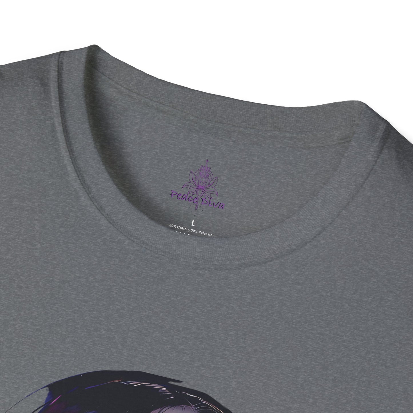 Peace Diva Artistic Unisex Softstyle T-Shirt - Cosmic Inspiration