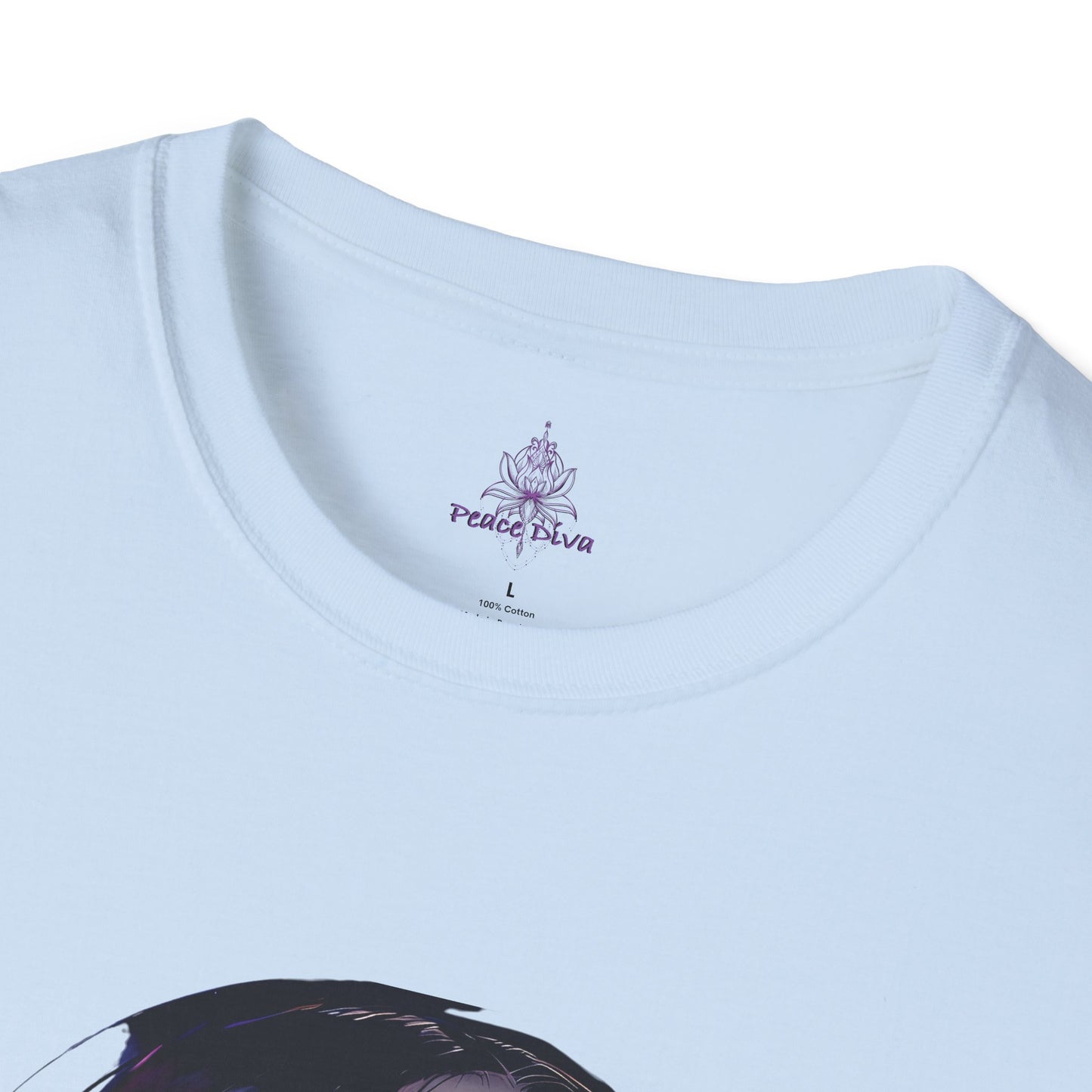 Peace Diva Artistic Unisex Softstyle T-Shirt - Cosmic Inspiration