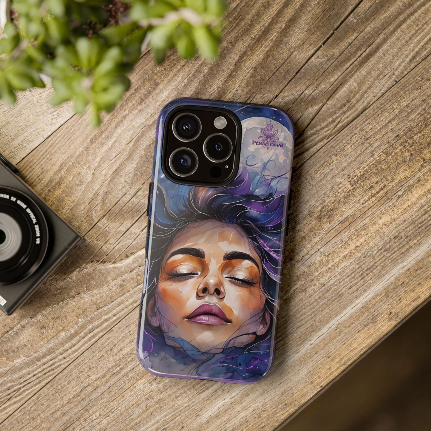 Peace Diva Artistic Phone Case - Peaceful Dreamer Design for Cosmic Vibes