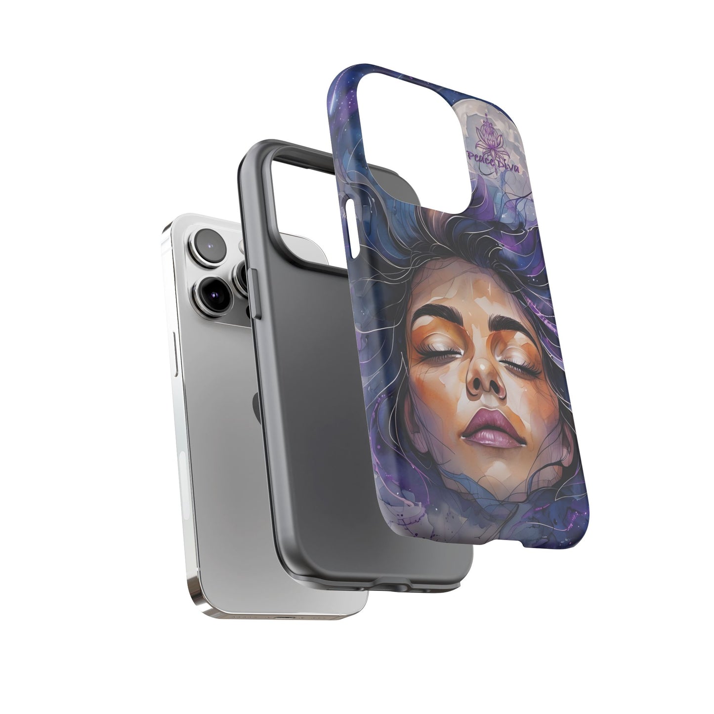 Peace Diva Artistic Phone Case - Peaceful Dreamer Design for Cosmic Vibes