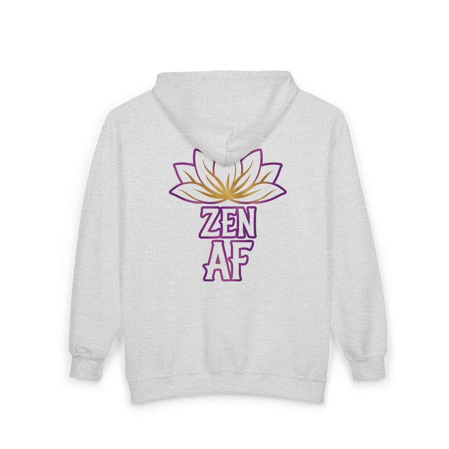 Zen AF Peace Diva Zip Hoodie — Lotus Meditation Full-Zip Sweatshirt
