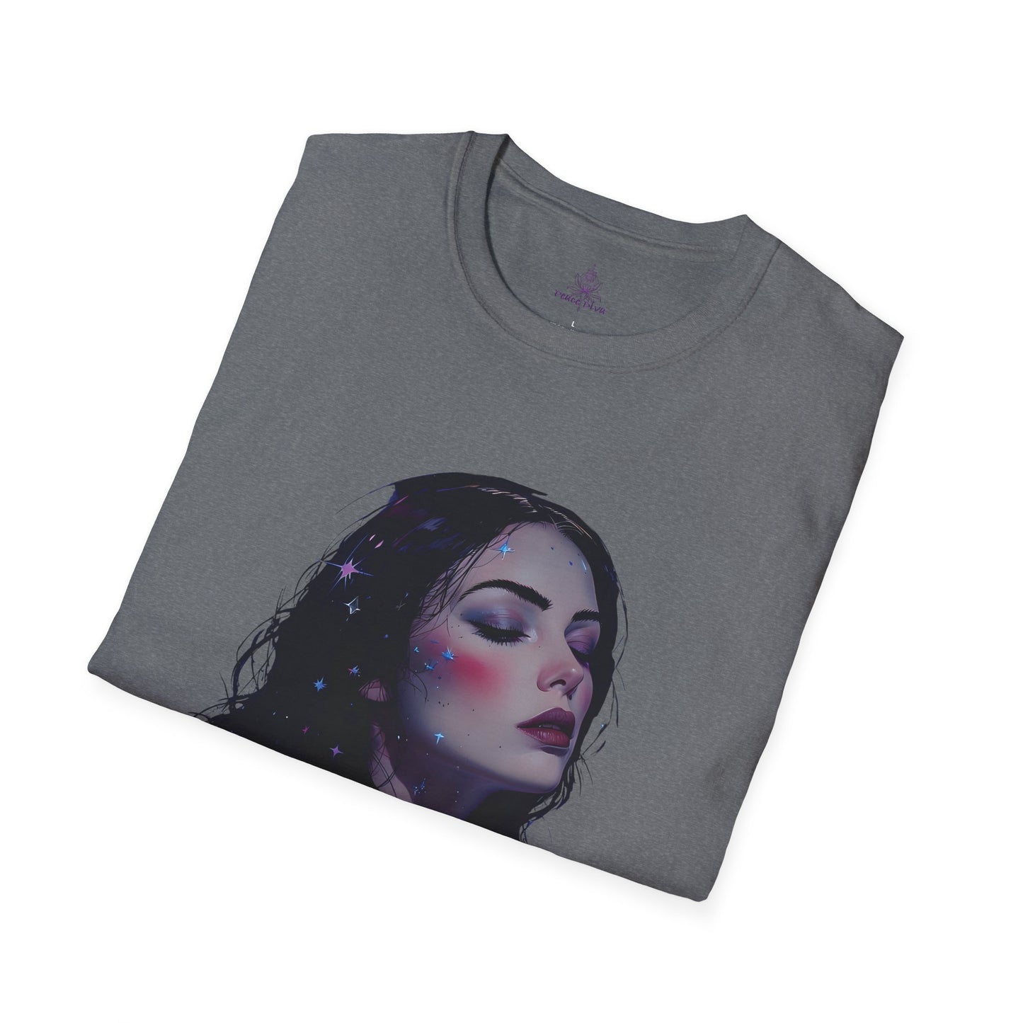 Peace Diva Artistic Unisex Softstyle T-Shirt - Cosmic Inspiration