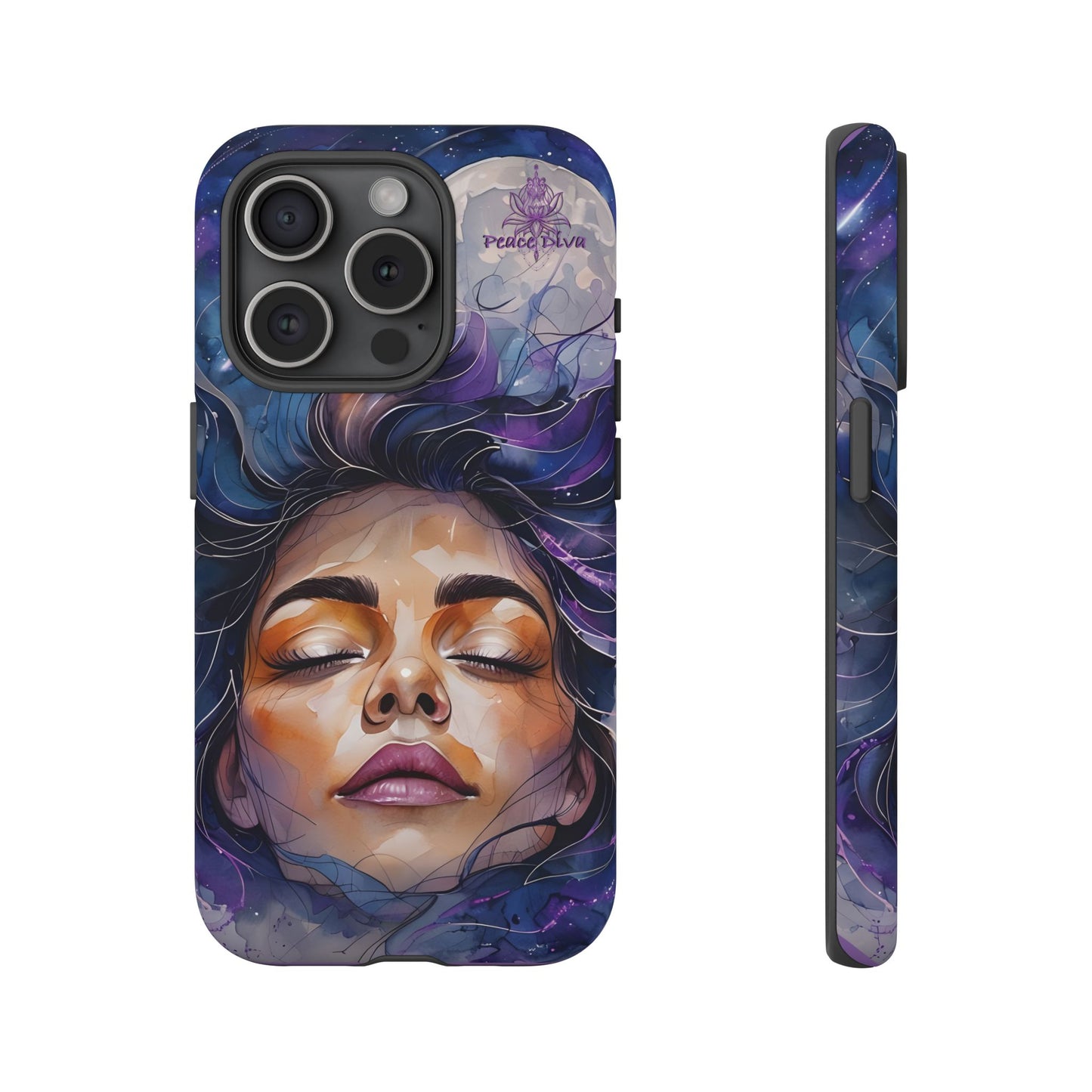 Peace Diva Artistic Phone Case - Peaceful Dreamer Design for Cosmic Vibes