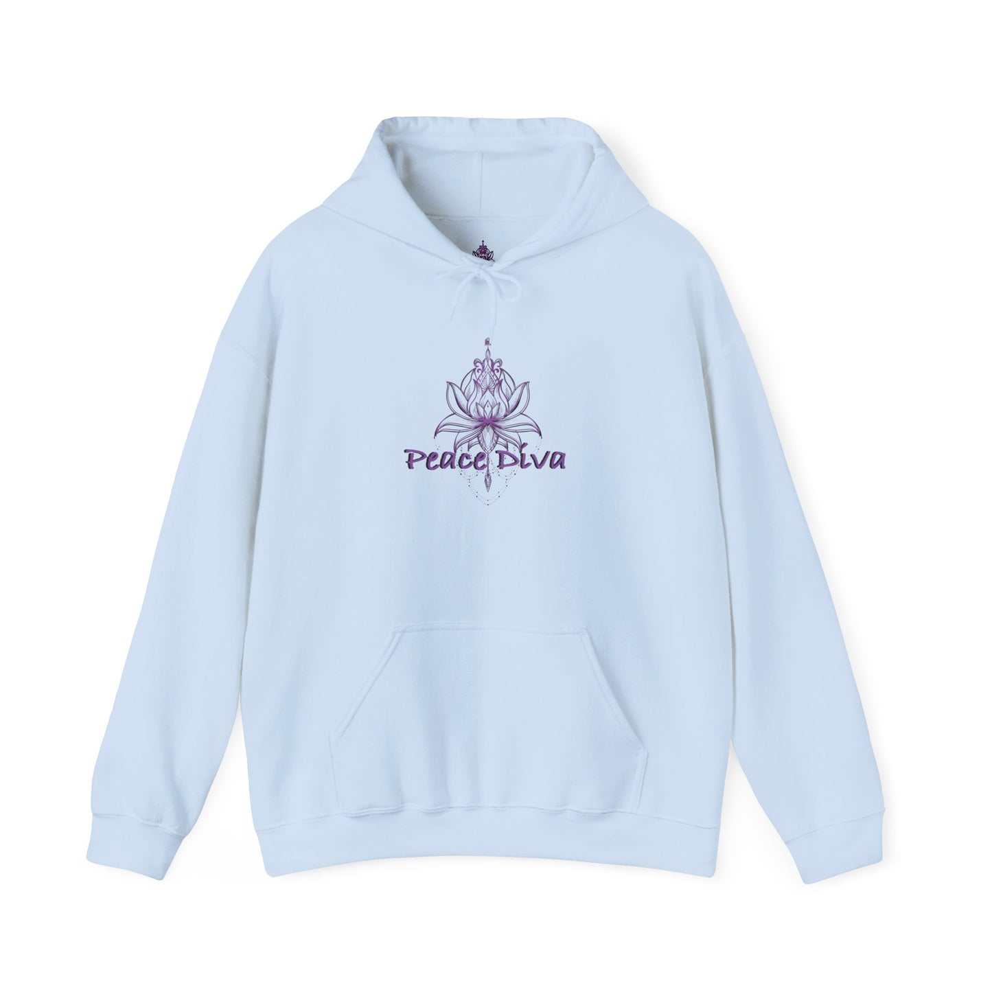 Peace Diva Hooded Sweatshirt - Unisex Heavy Blend™ - Cozy & Chic for Mindfulness and Self-Expression