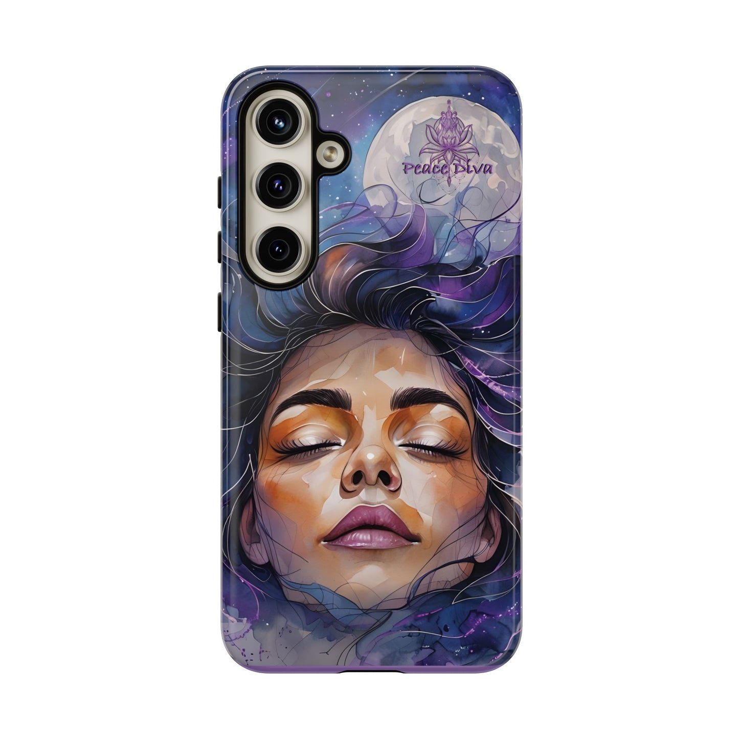 Peace Diva Artistic Phone Case - Peaceful Dreamer Design for Cosmic Vibes