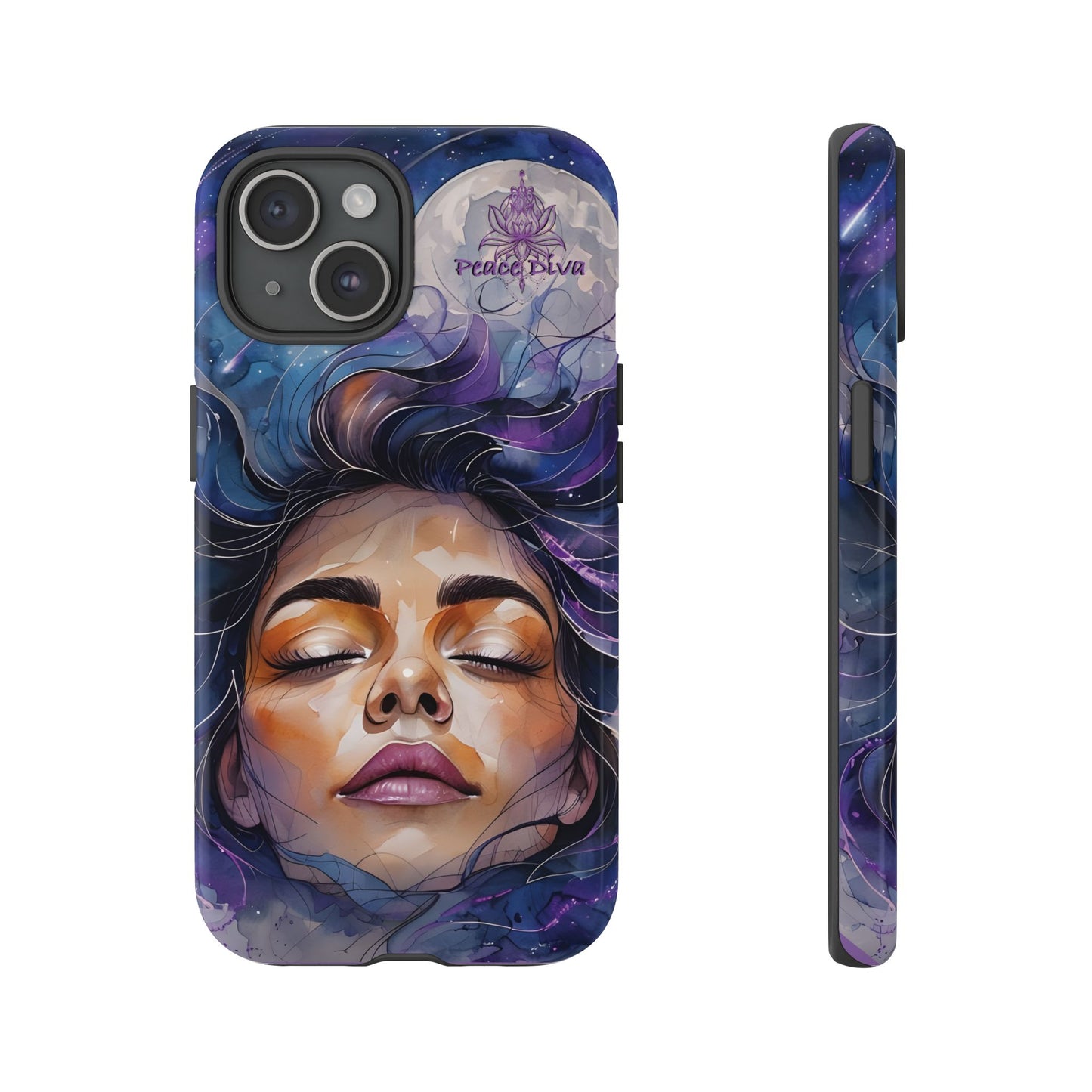 Peace Diva Artistic Phone Case - Peaceful Dreamer Design for Cosmic Vibes