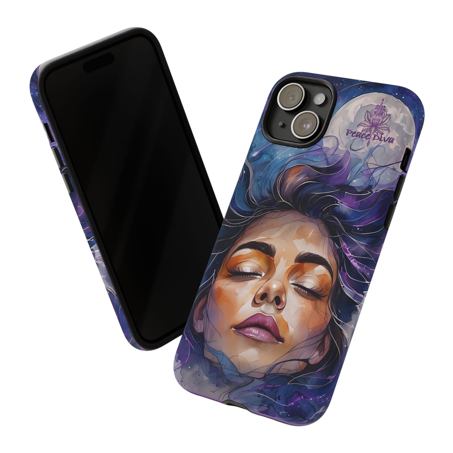 Peace Diva Artistic Phone Case - Peaceful Dreamer Design for Cosmic Vibes