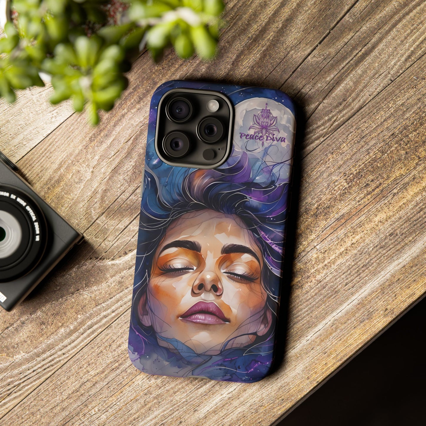 Peace Diva Artistic Phone Case - Peaceful Dreamer Design for Cosmic Vibes