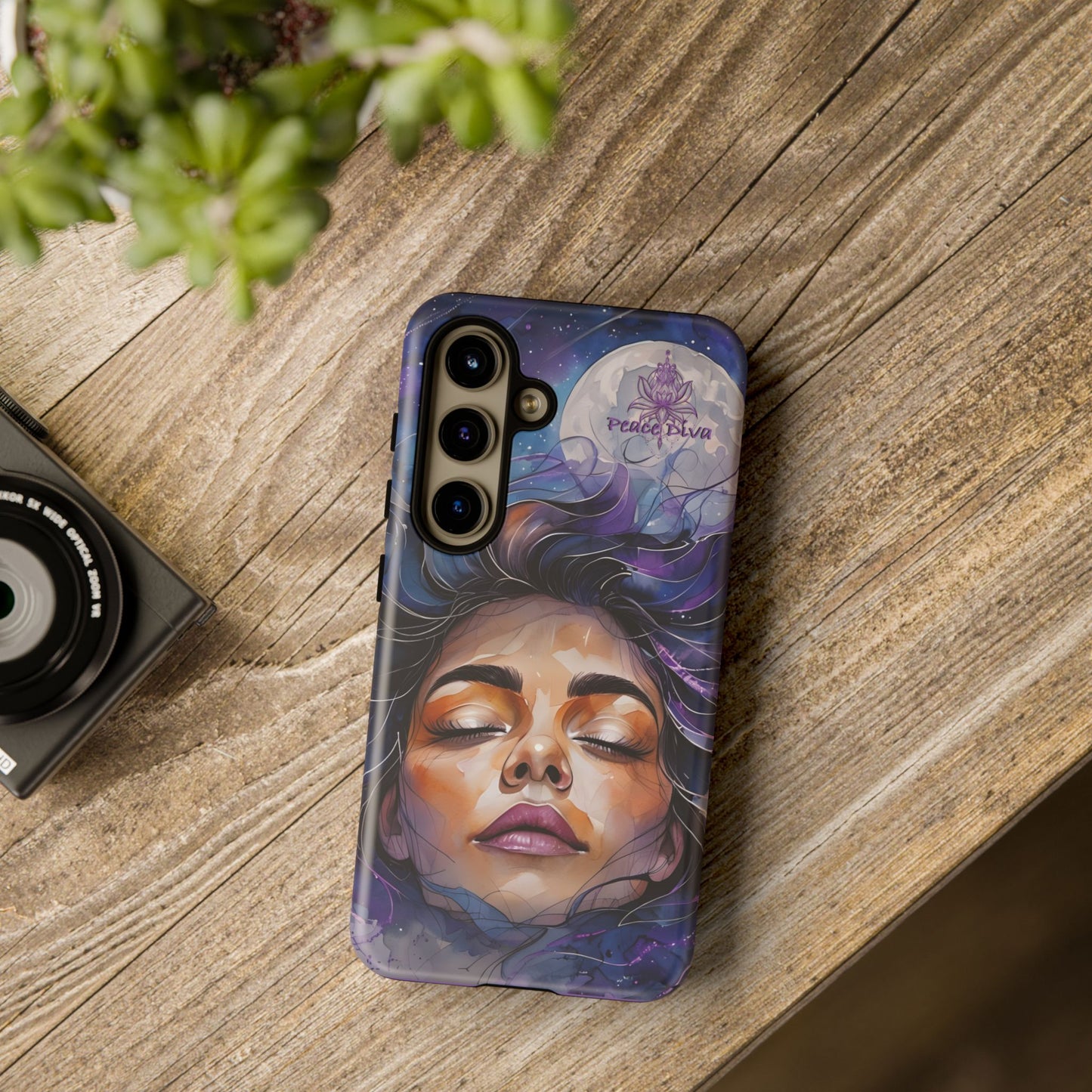 Peace Diva Artistic Phone Case - Peaceful Dreamer Design for Cosmic Vibes