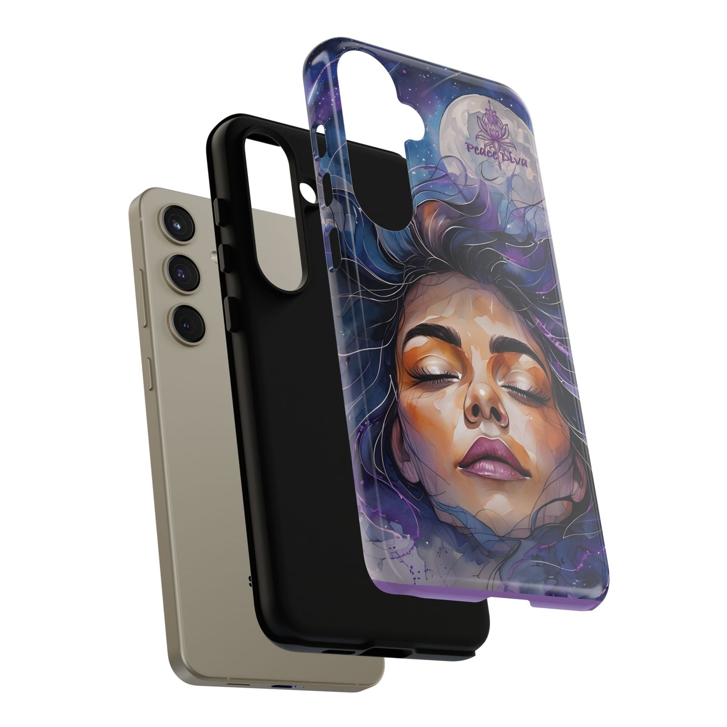 Peace Diva Artistic Phone Case - Peaceful Dreamer Design for Cosmic Vibes