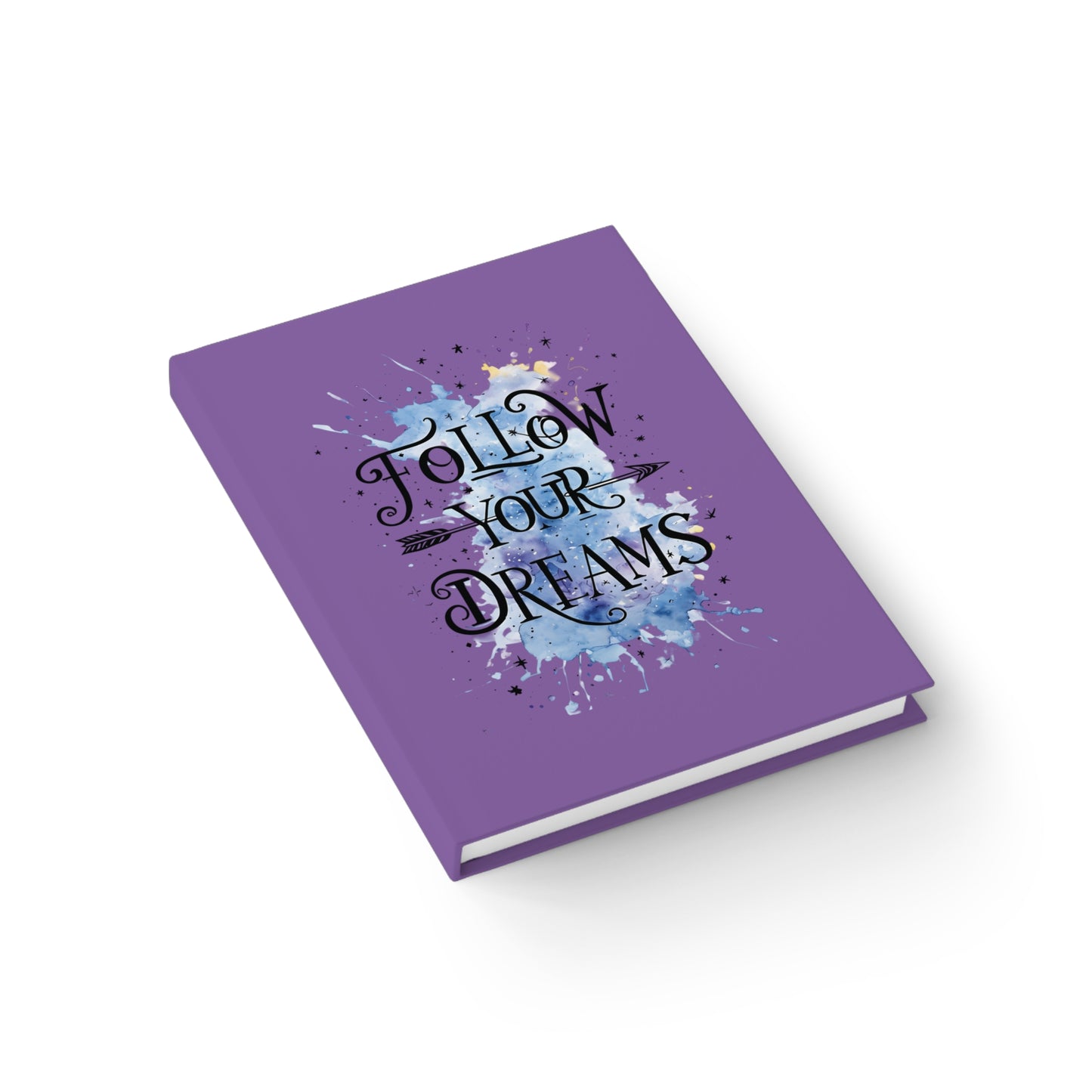 Follow Your Dreams Purple Ruled Journal — Inspirational Lined Notebook for Goal Setting & Daily Reflection