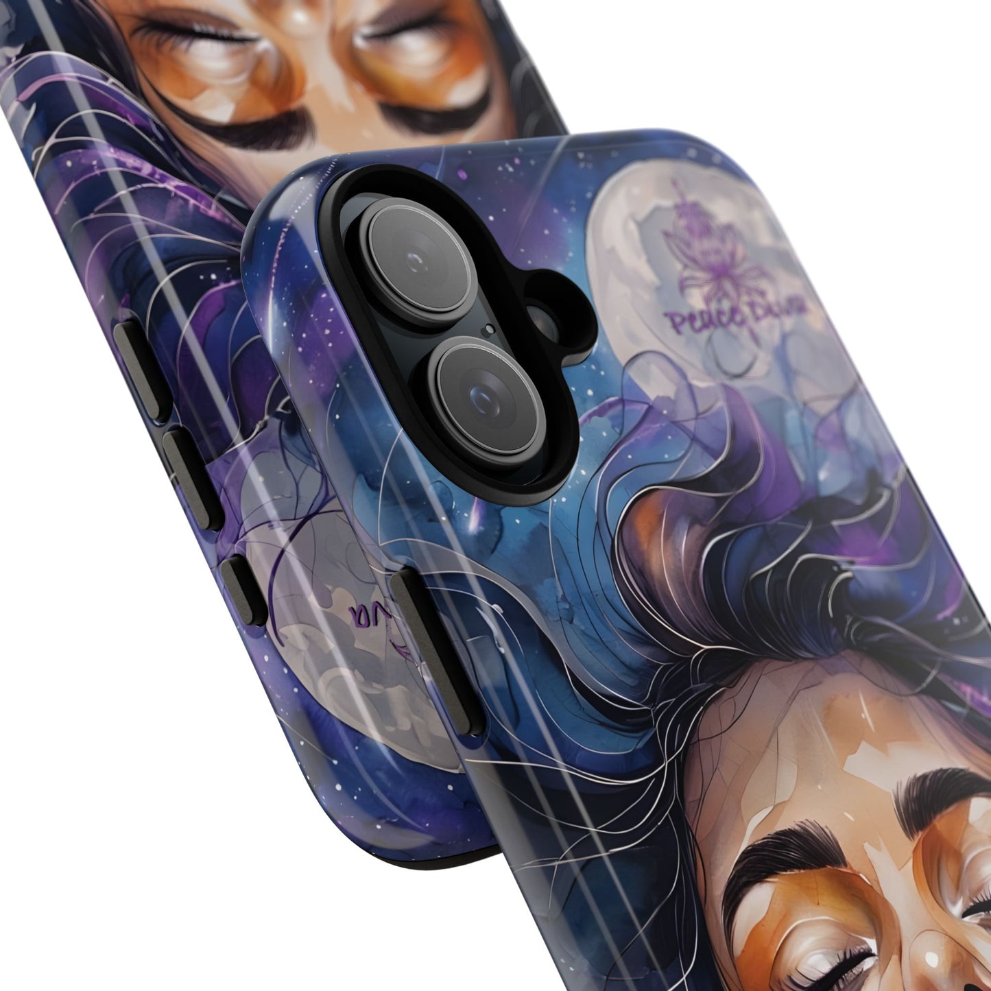 Peace Diva Artistic Phone Case - Peaceful Dreamer Design for Cosmic Vibes