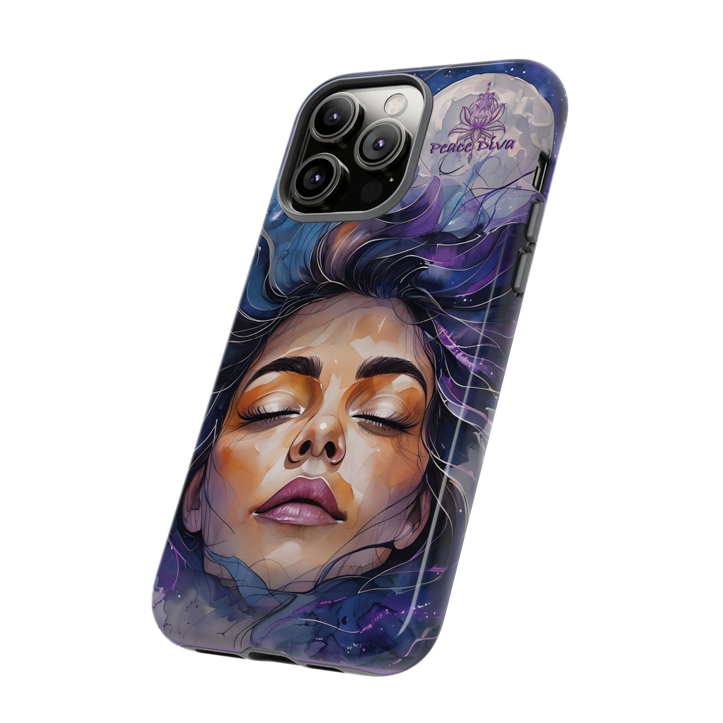 Peace Diva Artistic Phone Case - Peaceful Dreamer Design for Cosmic Vibes