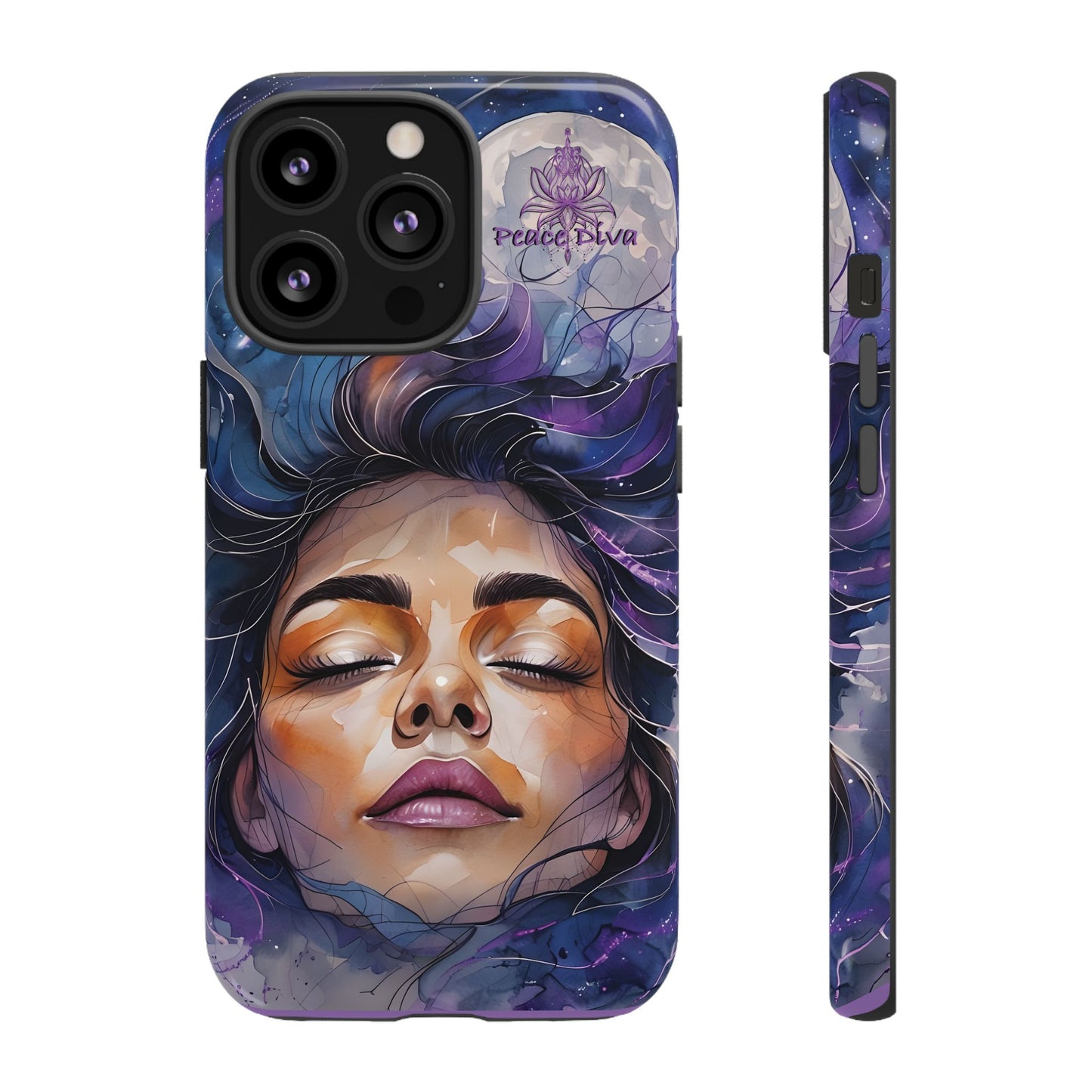 Peace Diva Artistic Phone Case - Peaceful Dreamer Design for Cosmic Vibes