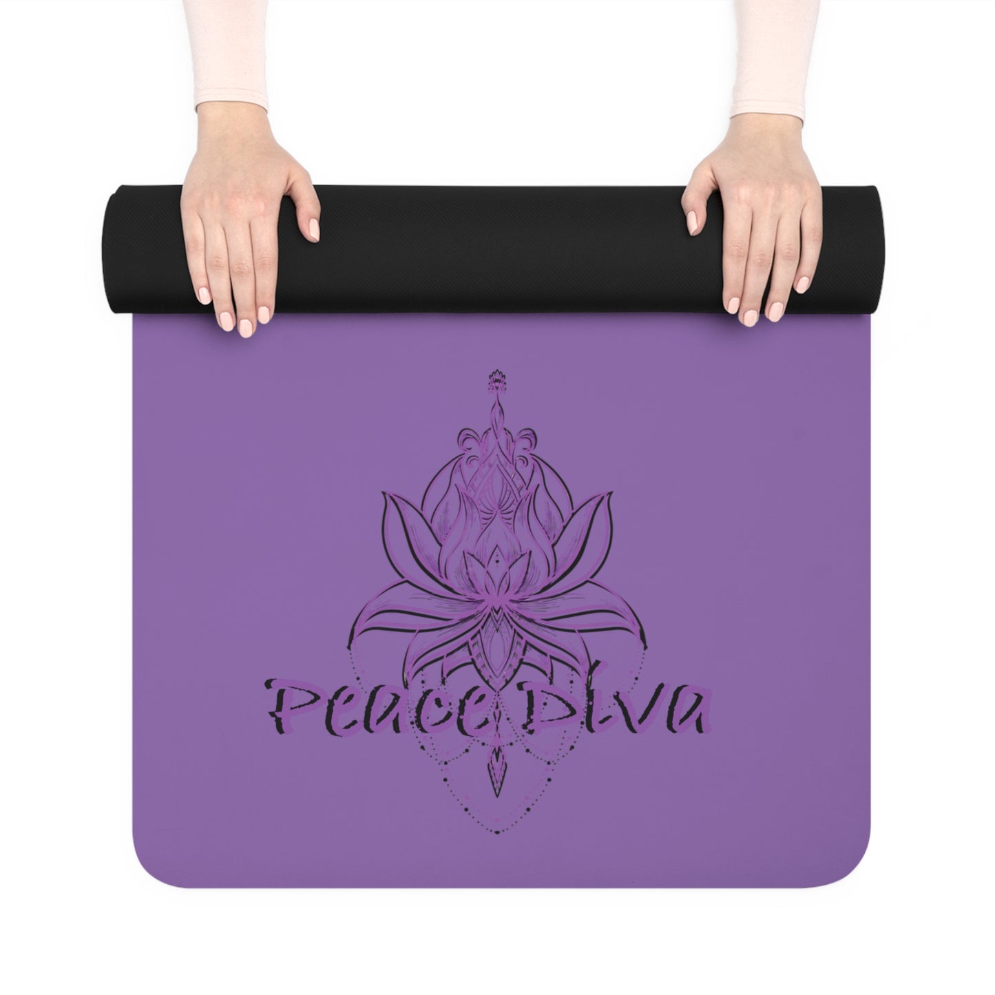 Peace & Balance Yoga Mat - Non-Slip Rubber with Lotus Design