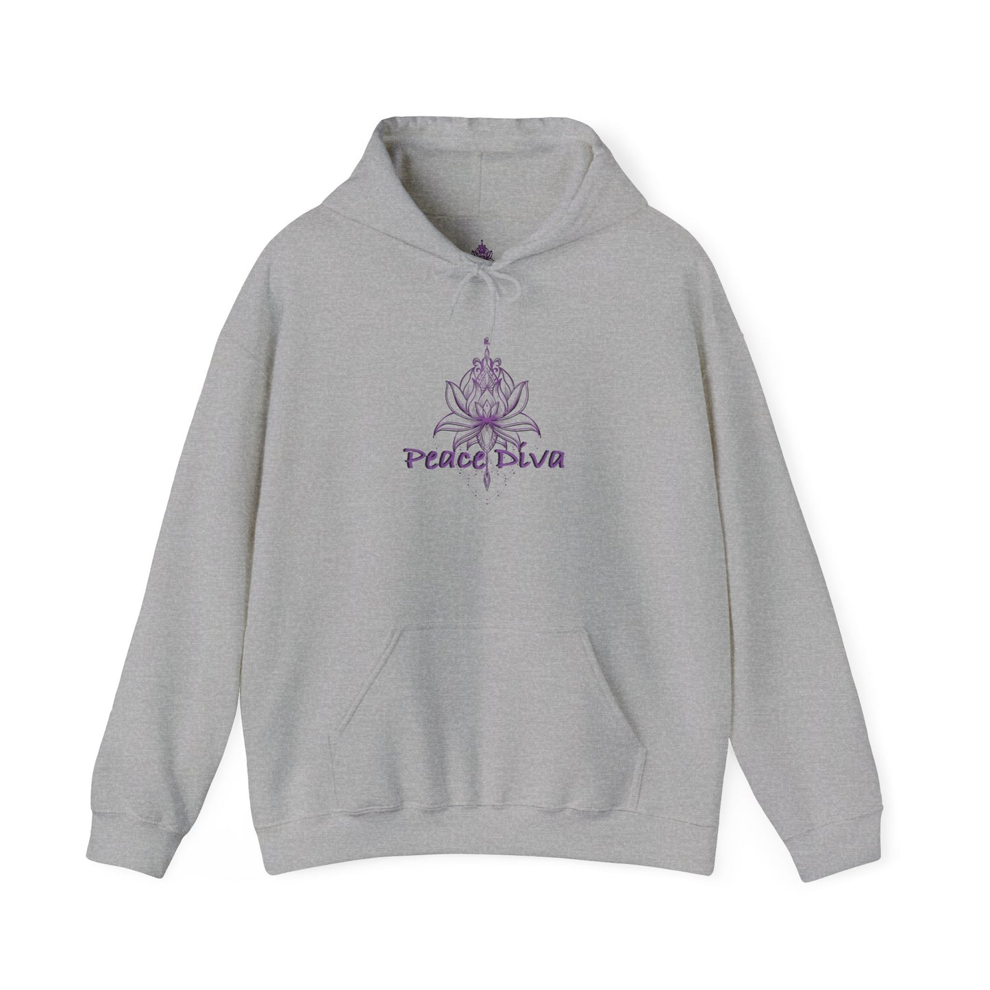 Peace Diva Hooded Sweatshirt - Unisex Heavy Blend™ - Cozy & Chic for Mindfulness and Self-Expression