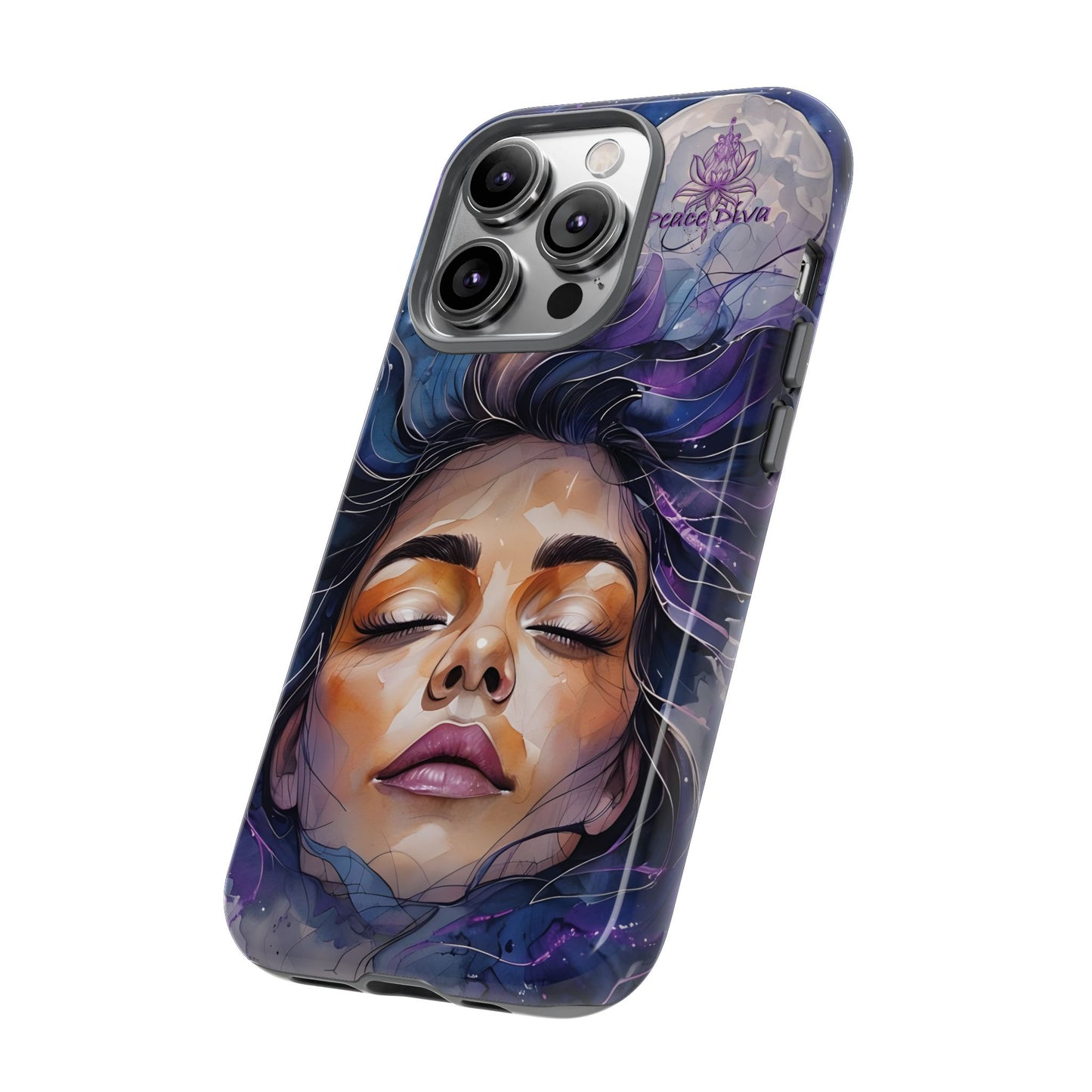 Peace Diva Artistic Phone Case - Peaceful Dreamer Design for Cosmic Vibes