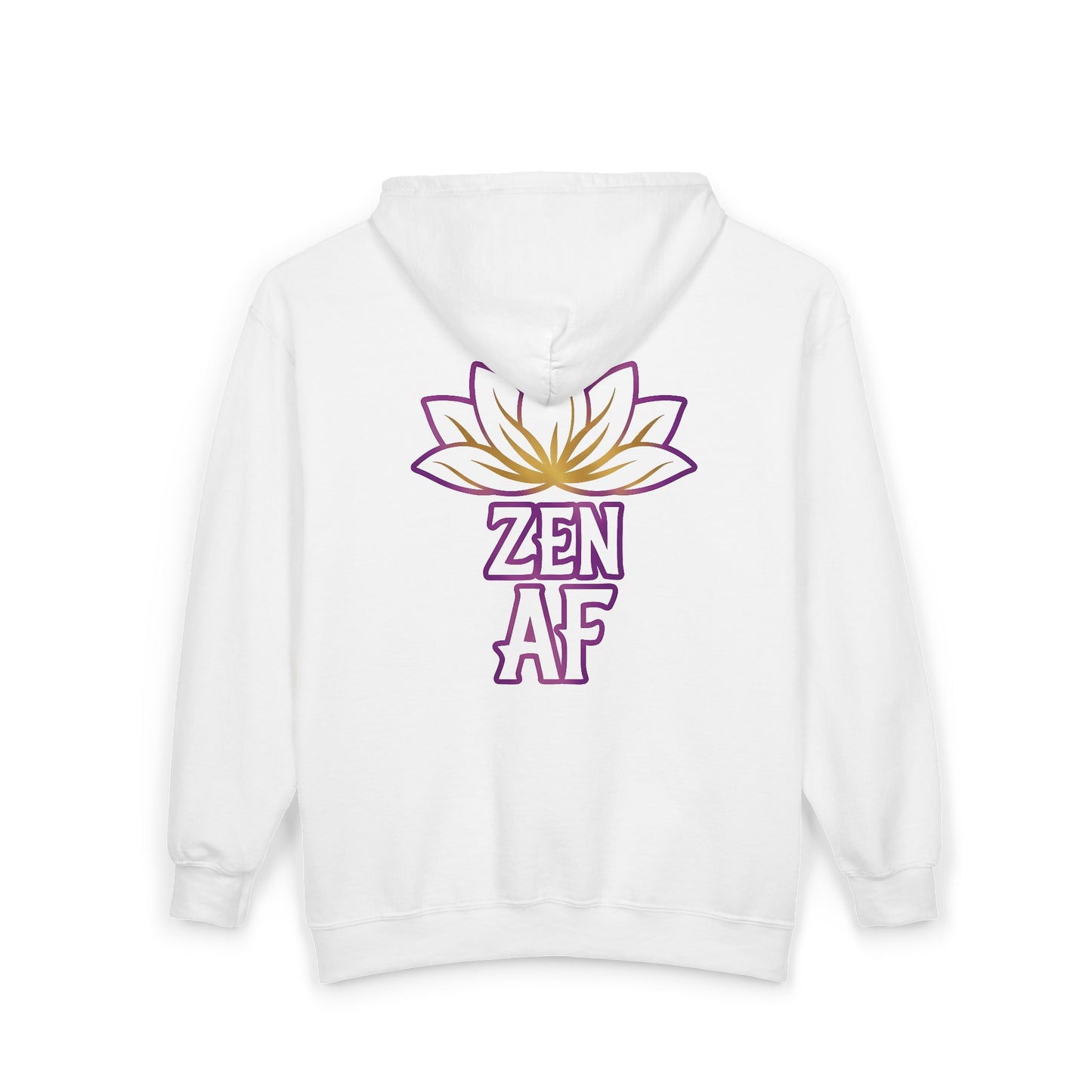 Zen AF Peace Diva Zip Hoodie — Lotus Meditation Full-Zip Sweatshirt