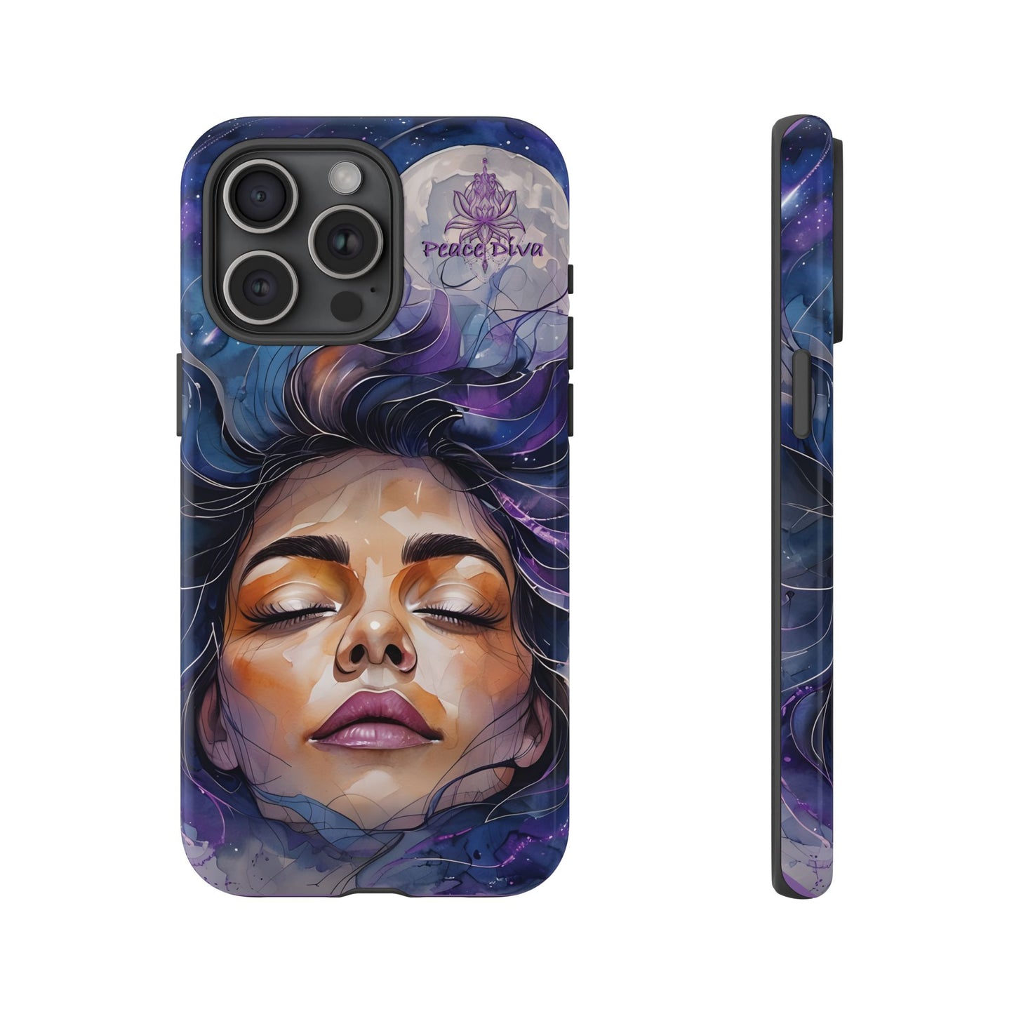 Peace Diva Artistic Phone Case - Peaceful Dreamer Design for Cosmic Vibes