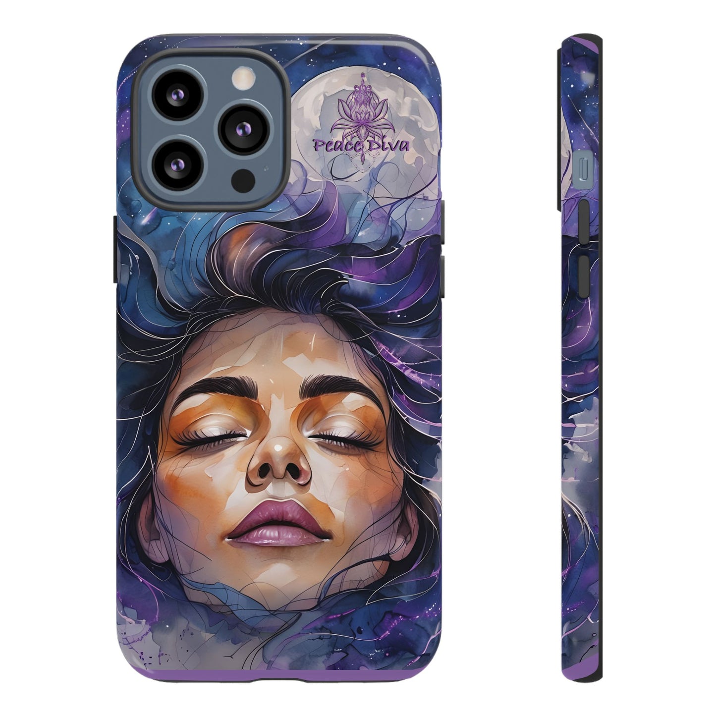 Peace Diva Artistic Phone Case - Peaceful Dreamer Design for Cosmic Vibes