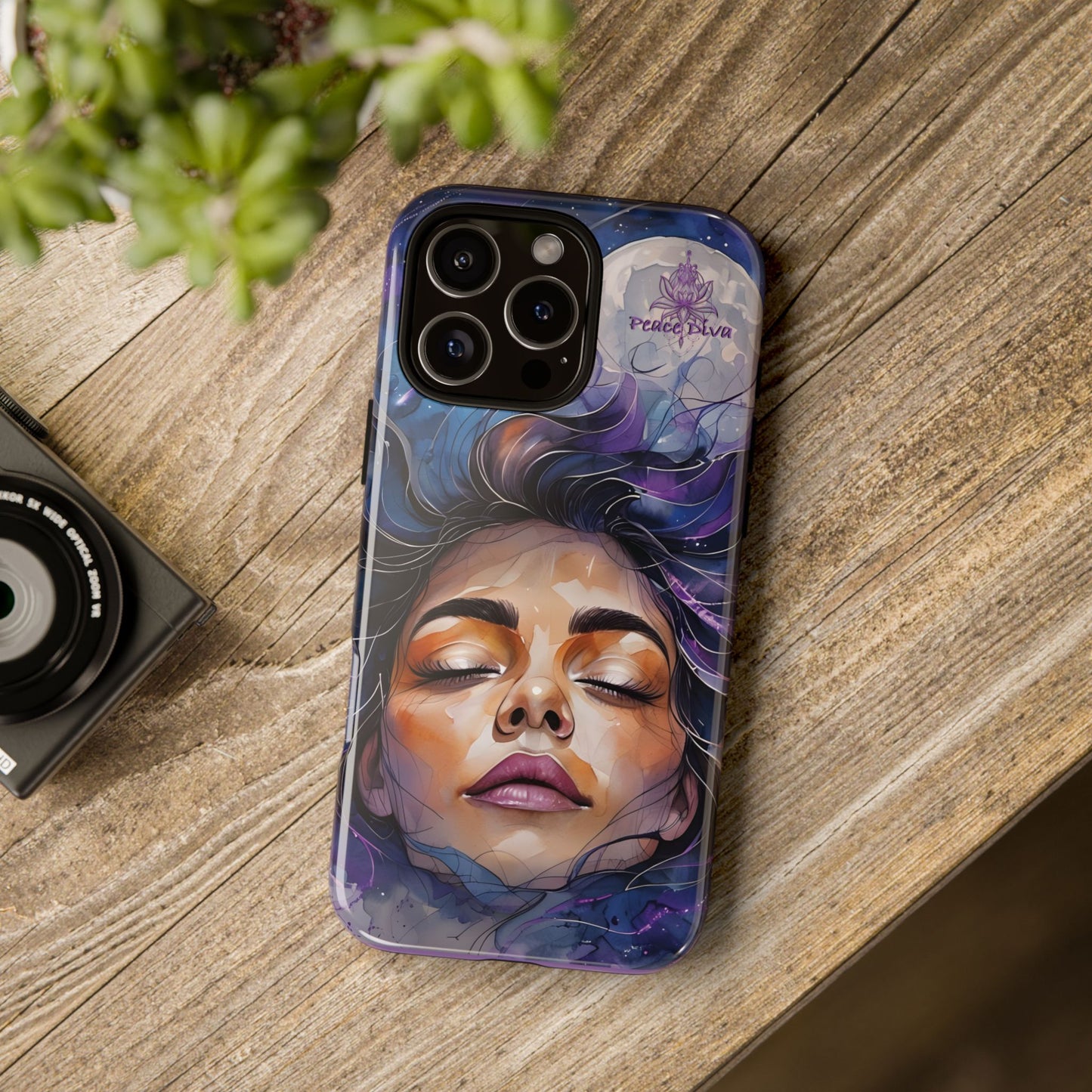 Peace Diva Artistic Phone Case - Peaceful Dreamer Design for Cosmic Vibes