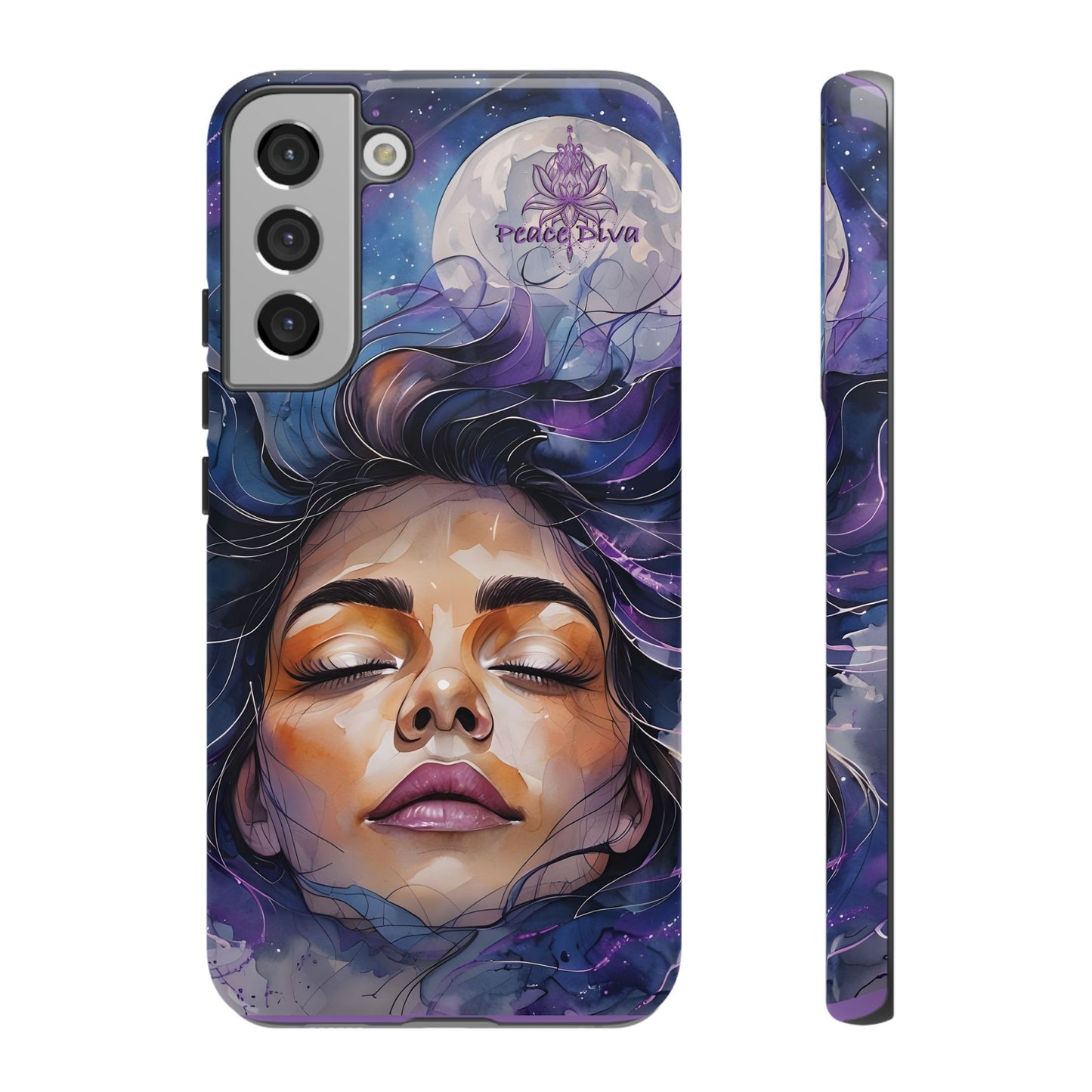 Peace Diva Artistic Phone Case - Peaceful Dreamer Design for Cosmic Vibes