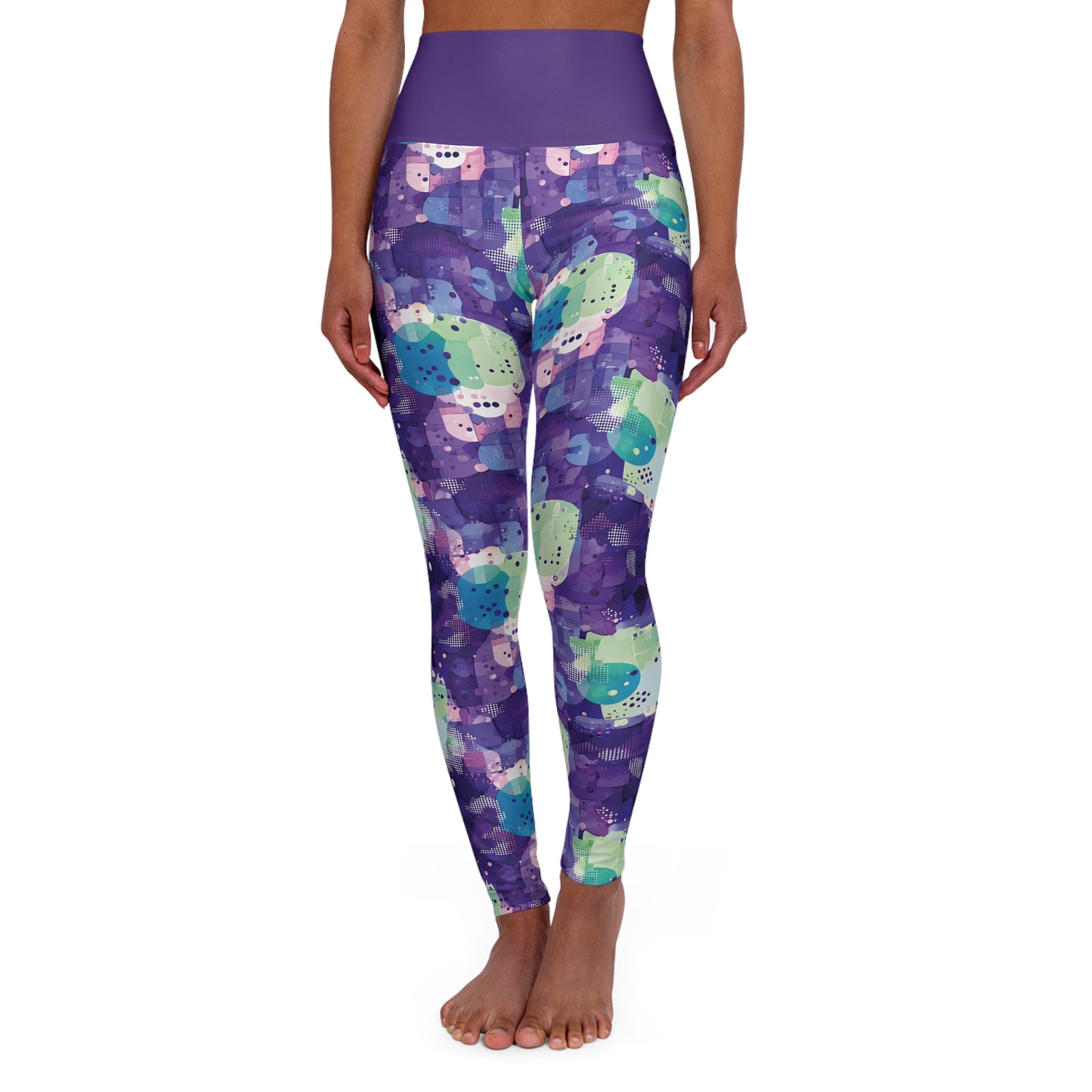 Peace Diva Vibrant Yoga Leggings - Colorful Activewear for Stylish Workouts