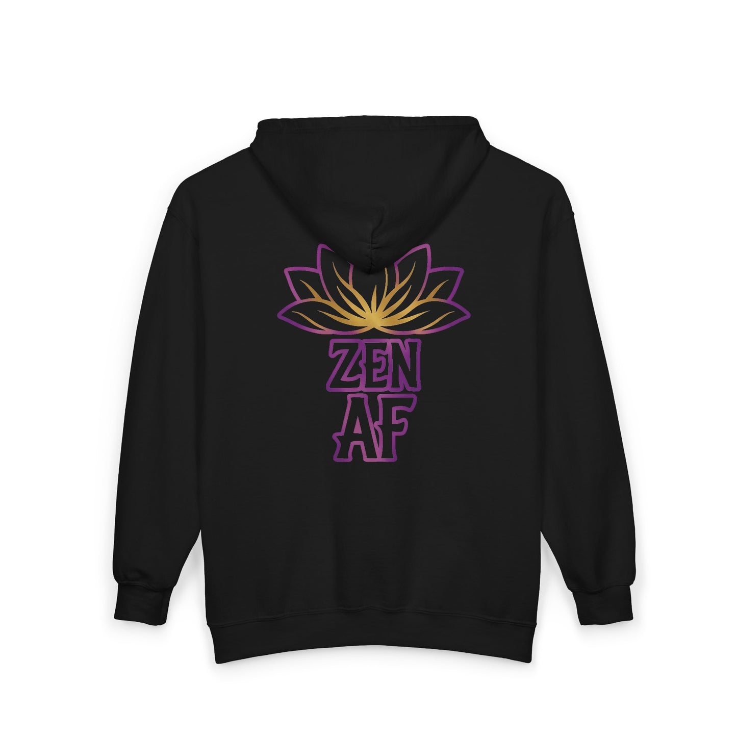 Zen AF Peace Diva Zip Hoodie — Lotus Meditation Full-Zip Sweatshirt