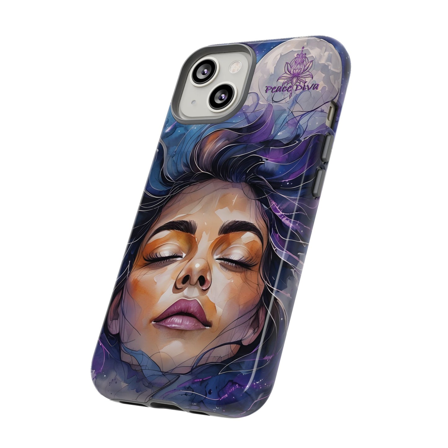 Peace Diva Artistic Phone Case - Peaceful Dreamer Design for Cosmic Vibes