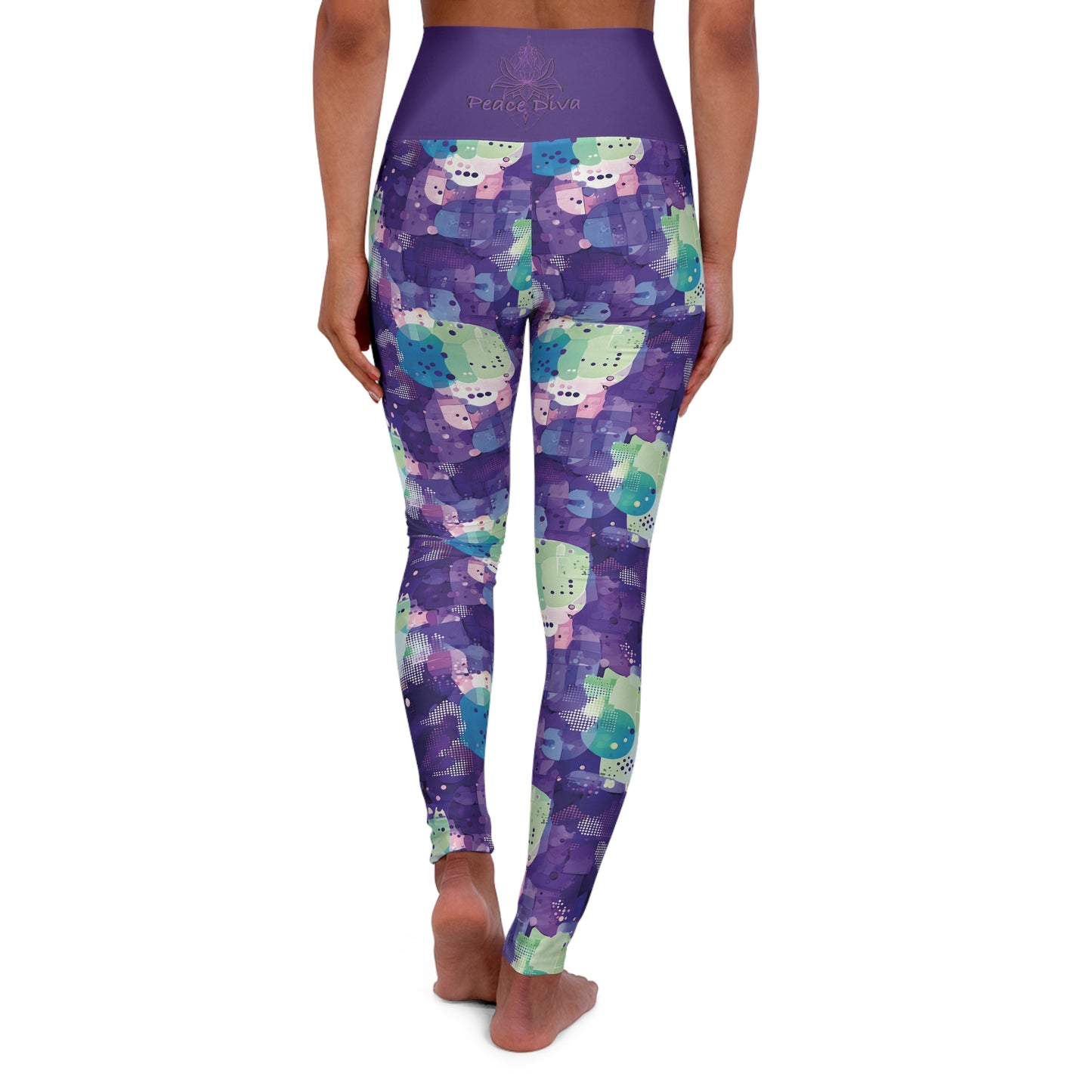 Peace Diva Vibrant Yoga Leggings - Colorful Activewear for Stylish Workouts