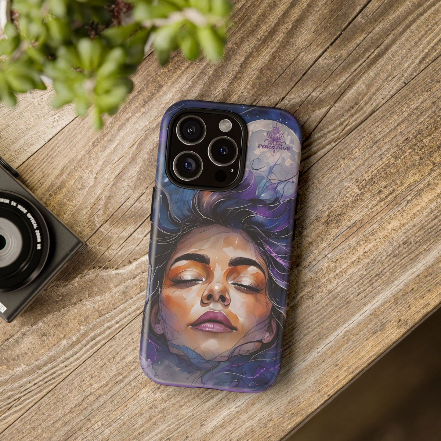Peace Diva Artistic Phone Case - Peaceful Dreamer Design for Cosmic Vibes