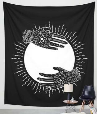 Bohemia Boho Lotus Mandala Tapestry Wall Hanging