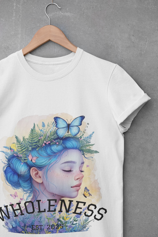 Wholeness Women's Tee — Floral Dream Girl Graphic Shirt
