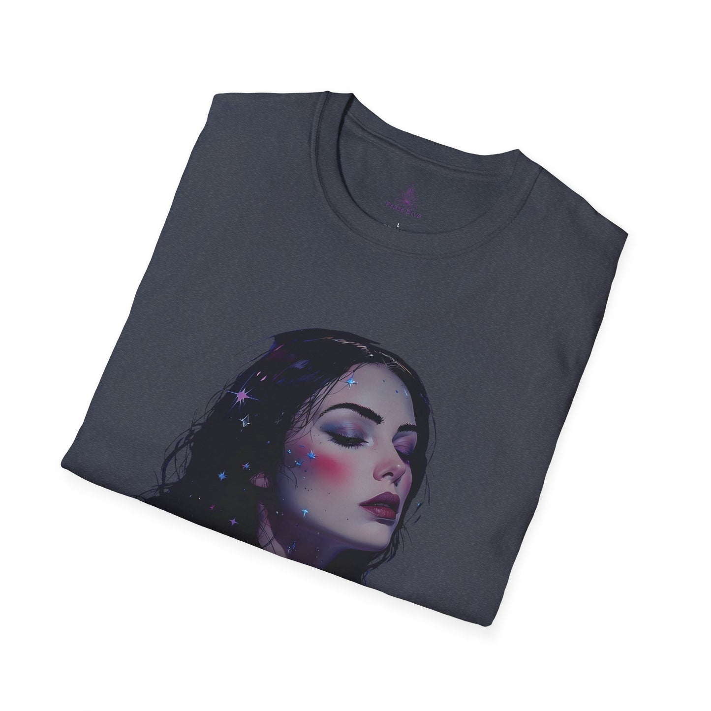 Peace Diva Artistic Unisex Softstyle T-Shirt - Cosmic Inspiration