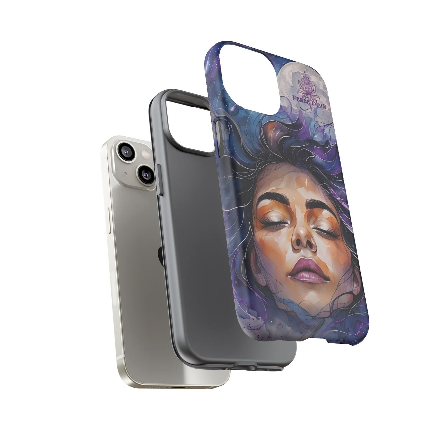 Peace Diva Artistic Phone Case - Peaceful Dreamer Design for Cosmic Vibes