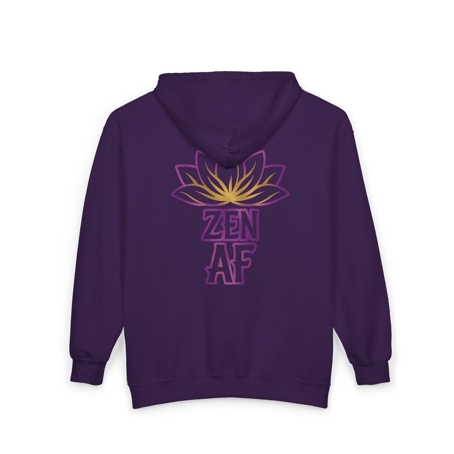 Zen AF Peace Diva Zip Hoodie — Lotus Meditation Full-Zip Sweatshirt
