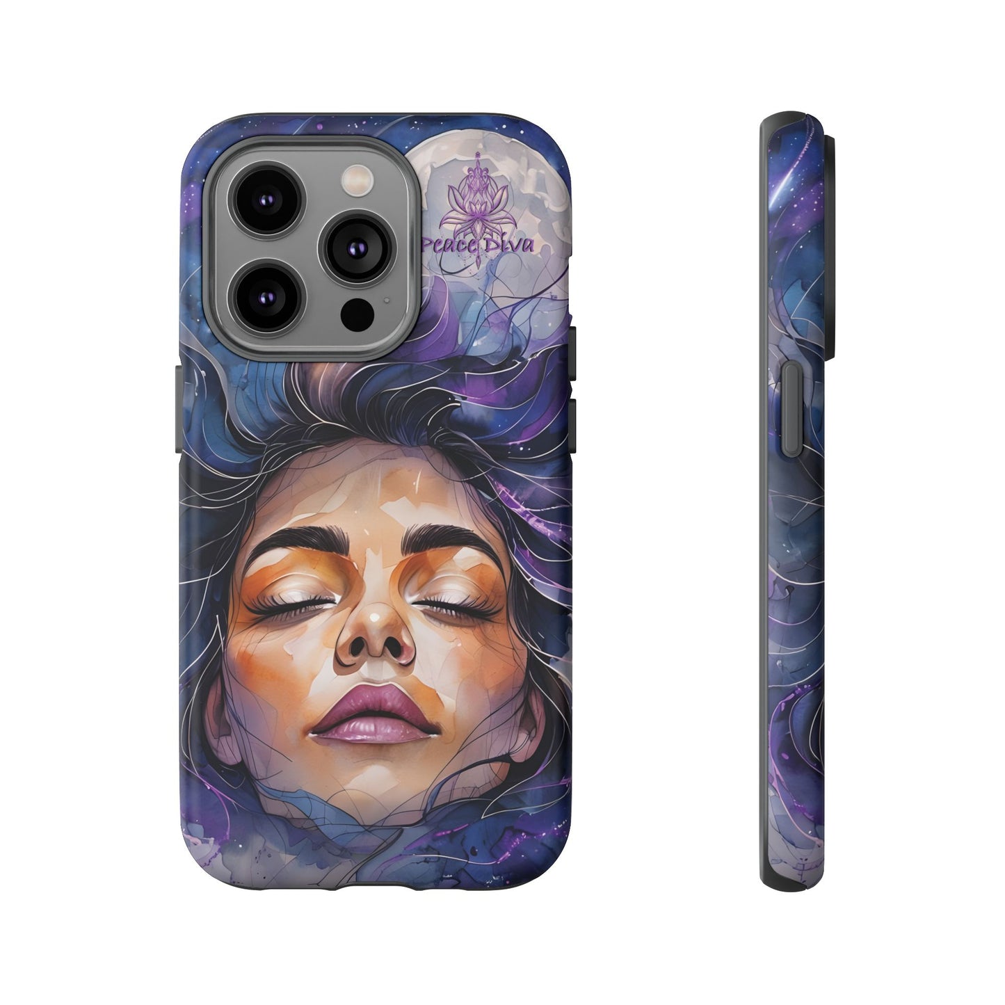 Peace Diva Artistic Phone Case - Peaceful Dreamer Design for Cosmic Vibes