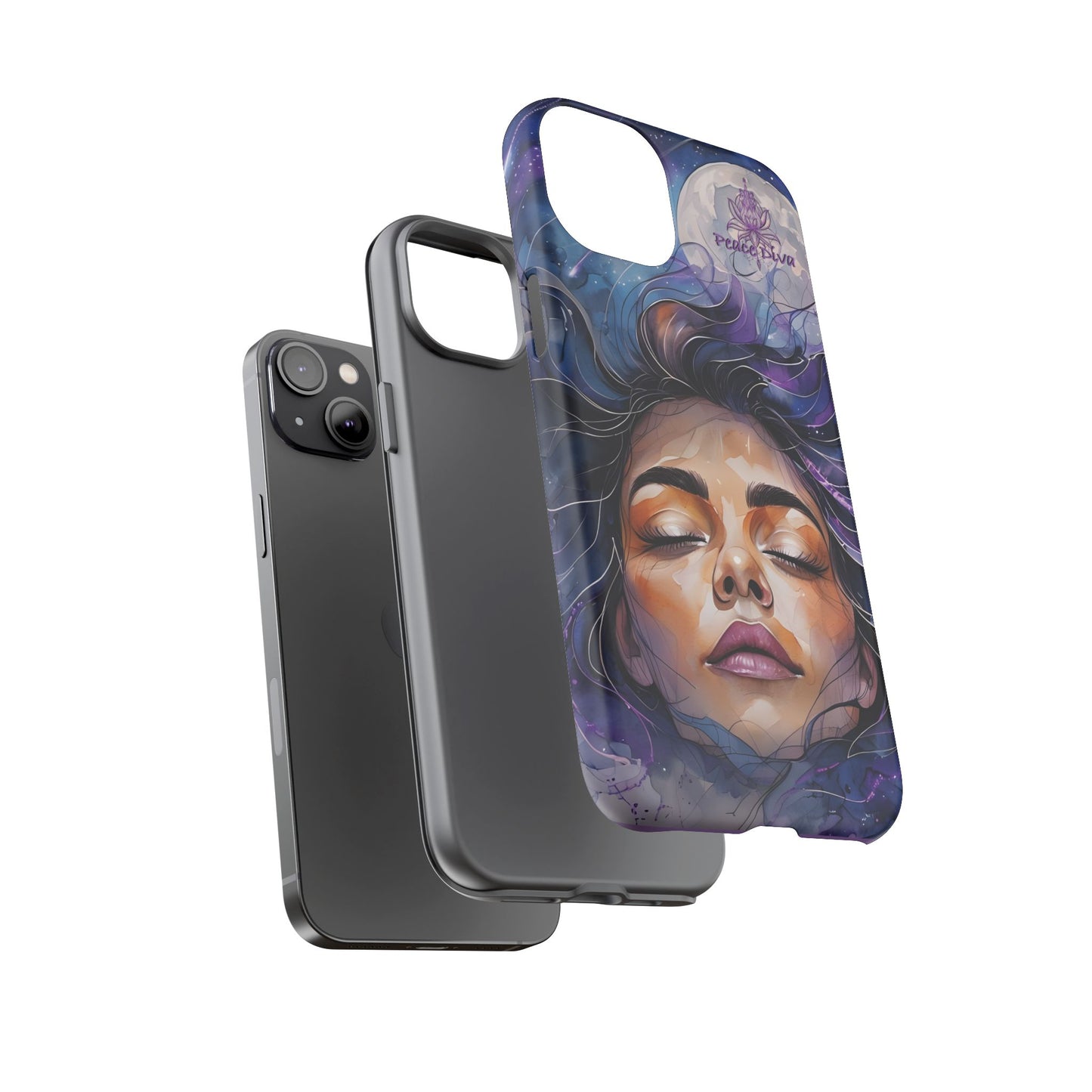 Peace Diva Artistic Phone Case - Peaceful Dreamer Design for Cosmic Vibes